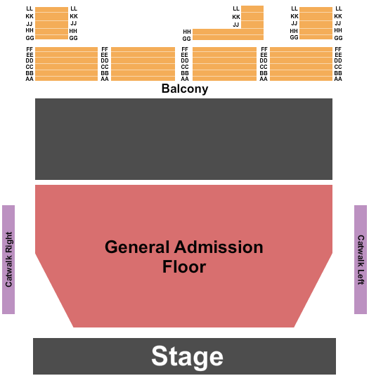 Riverside Municipal Auditorium GA Floor 2 Seating Chart