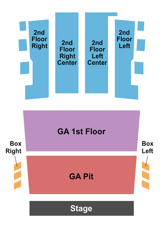 Riverside Theater - WI Endstage GA Floors 2 Seating Chart