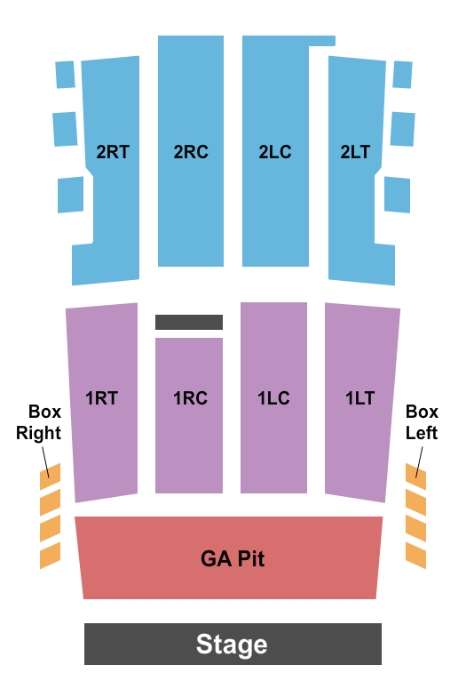 Riverside Theater - WI Endstage GA Pit Seating Chart