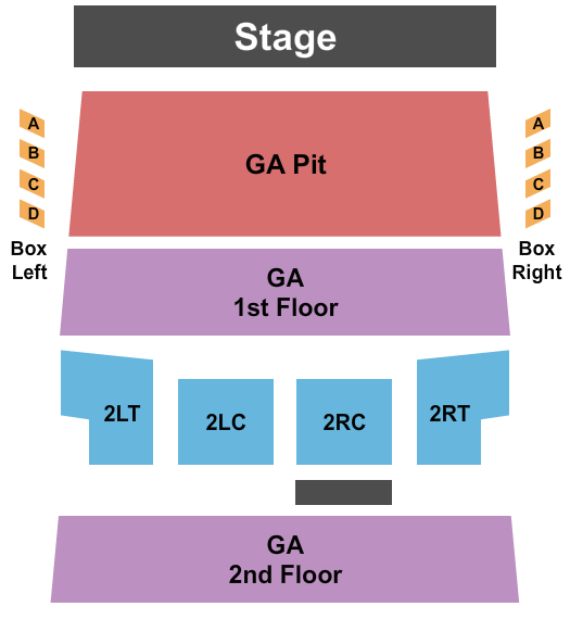 Riverside Theater - WI Endstage GA Floors 3 Seating Chart