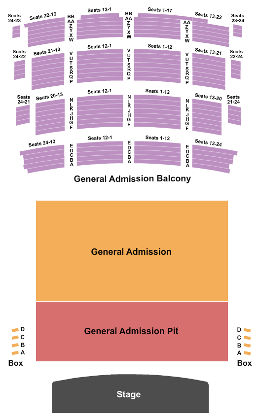 Riverside Theater - WI Endstage Balc GA Seating Chart