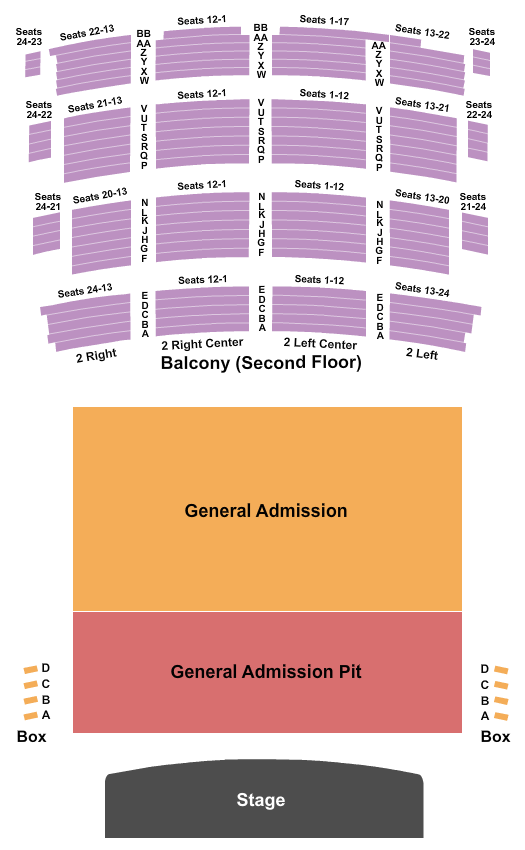 Riverside Theater - WI Endstage GA Seating Chart