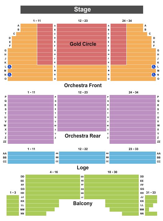 Riviera Theatre - NY Seating Chart