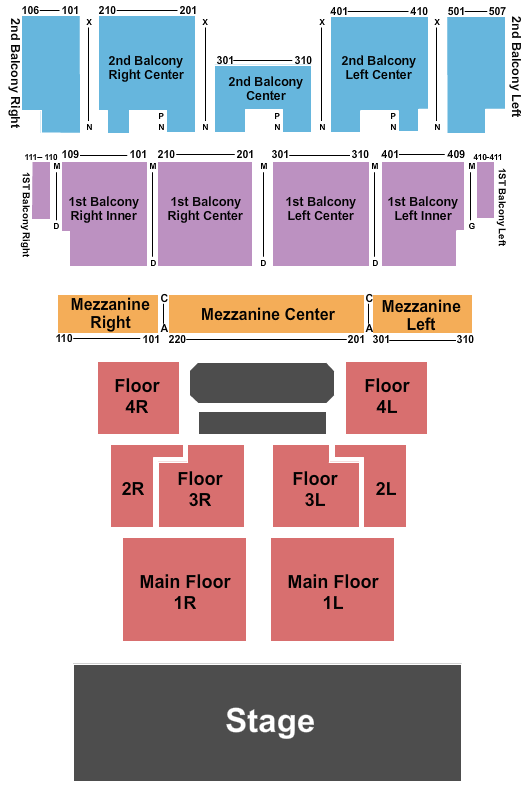 Riviera Theatre - IL Endstage Reserved Seating Chart