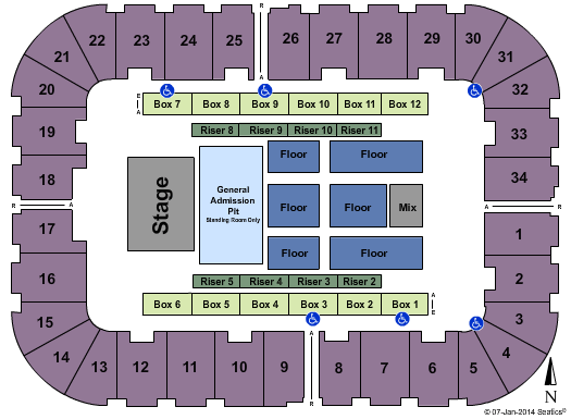 Berglund Center Coliseum Darius Rucker Seating Chart