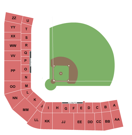 Robin Roberts Stadium Baseball Seating Chart
