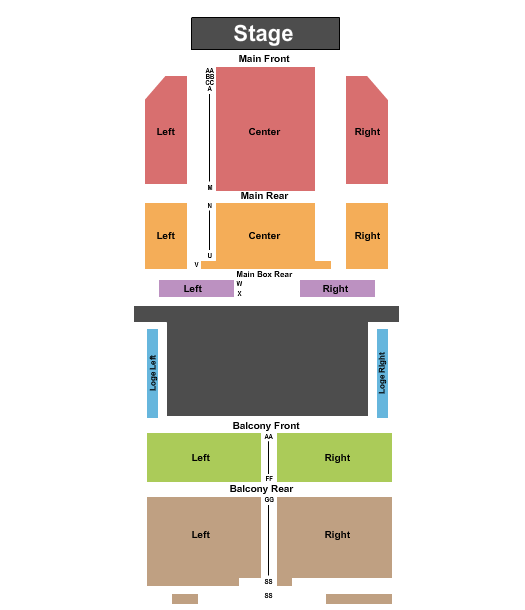Robinson Grand Performing Arts Center End Stage Seating Chart