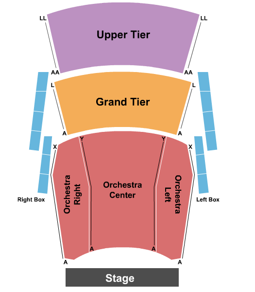 Robinson Center Performance Hall End Stage 2 Seating Chart