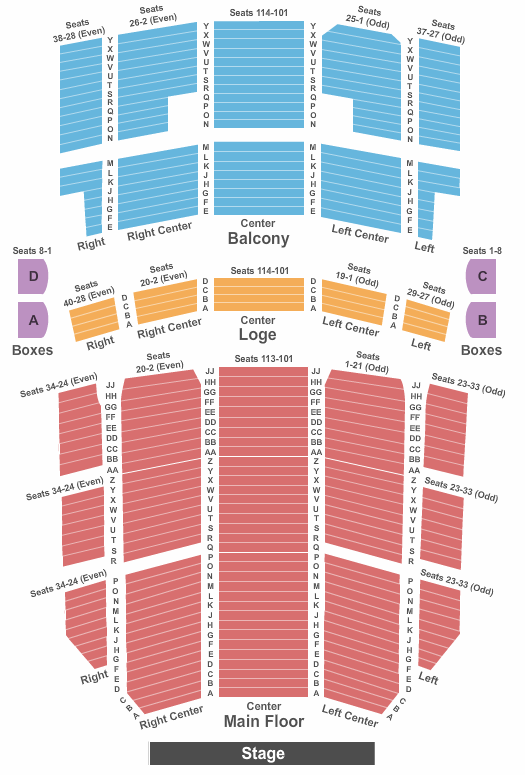 West Herr Auditorium Theatre - Endstage - No Pit Seating Chart | Cheapo ...