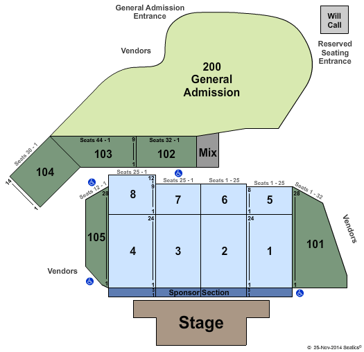 Rock Crusher Canyon Ampitheater End Stage 2 Seating Chart