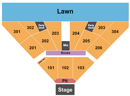 Maine Savings Pavilion At Rock Row Anderson .Paak Seating Chart