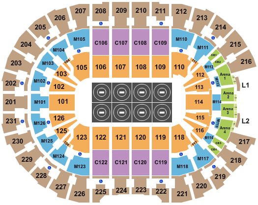 Rocket Arena NCAA Wrestling Seating Chart