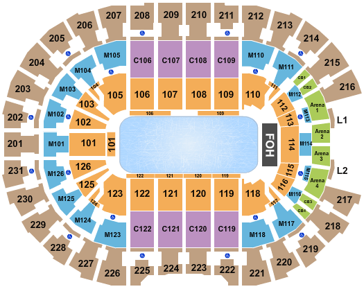 Rocket Mortgage FieldHouse Rock The Rink Seating Chart