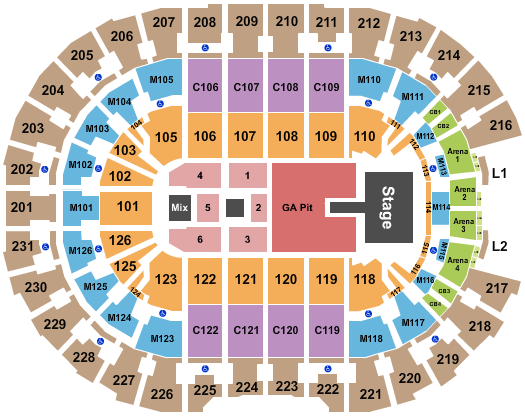 Rocket Arena Alex Warren Seating Chart