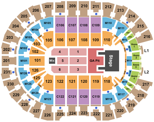 Rocket Mortgage FieldHouse Blink 182 Seating Chart