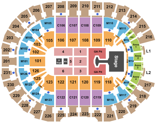 Rocket Mortgage FieldHouse Disturbed Seating Chart