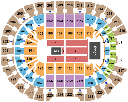 Rocket Mortgage FieldHouse Endstage 2 Seating Chart