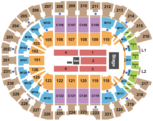 Rocket Mortgage FieldHouse Endstage 3 Seating Chart