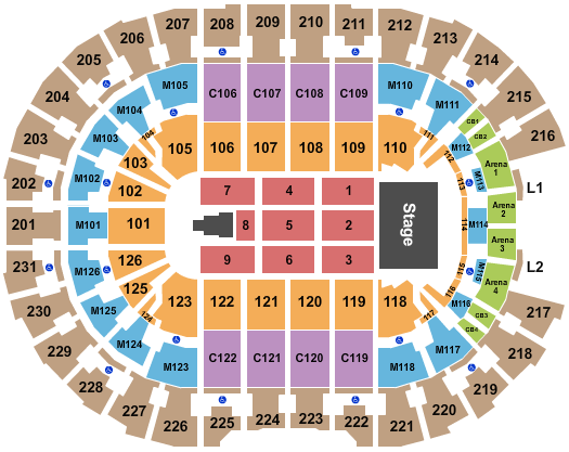 Rocket Mortgage FieldHouse Endstage 4 Seating Chart