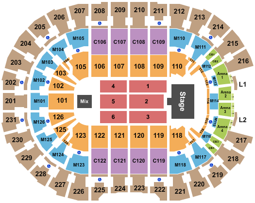 Rocket Mortgage FieldHouse Endstage 6 Seating Chart