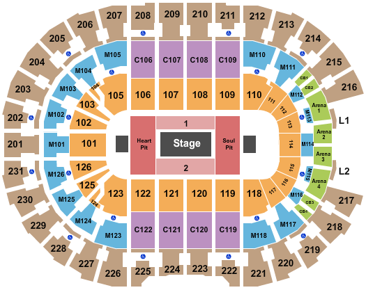 Rocket Mortgage FieldHouse Eric Church 2 Seating Chart