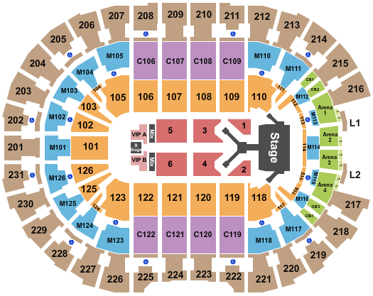 Rocket Mortgage FieldHouse Jonas Brothers 2023 Seating Chart