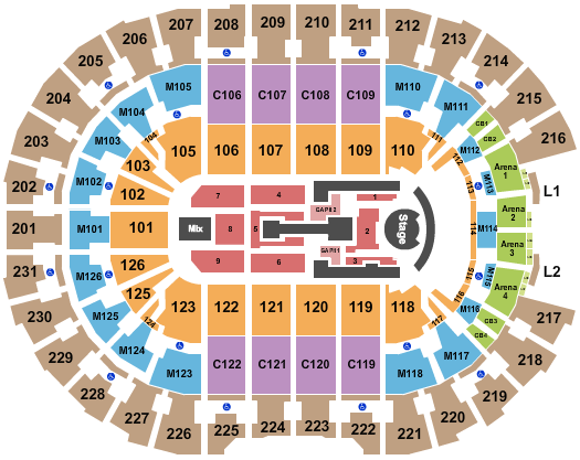Rocket Mortgage FieldHouse Madonna 1 Seating Chart