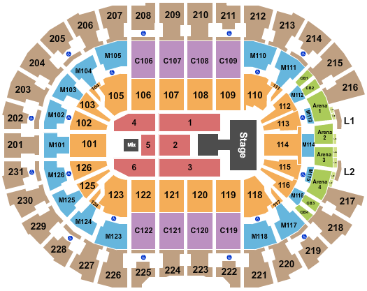 Rocket Arena New Edition 1 Seating Chart