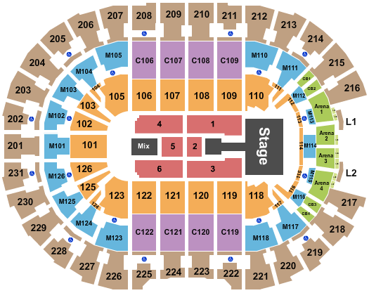 Rocket Mortgage FieldHouse Pink 2 Seating Chart