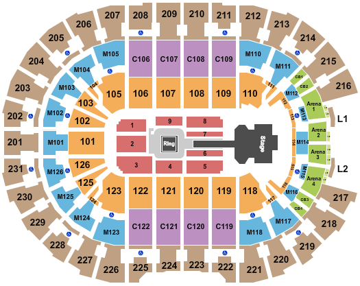 Rocket Mortgage FieldHouse WWE 2024 Seating Chart