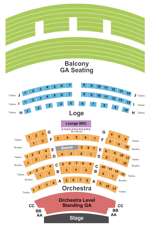 Rococo Theatre End Stage Seating Chart