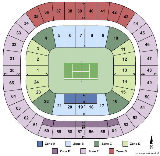 Rod Laver Arena Tennis Int Zone Seating Chart