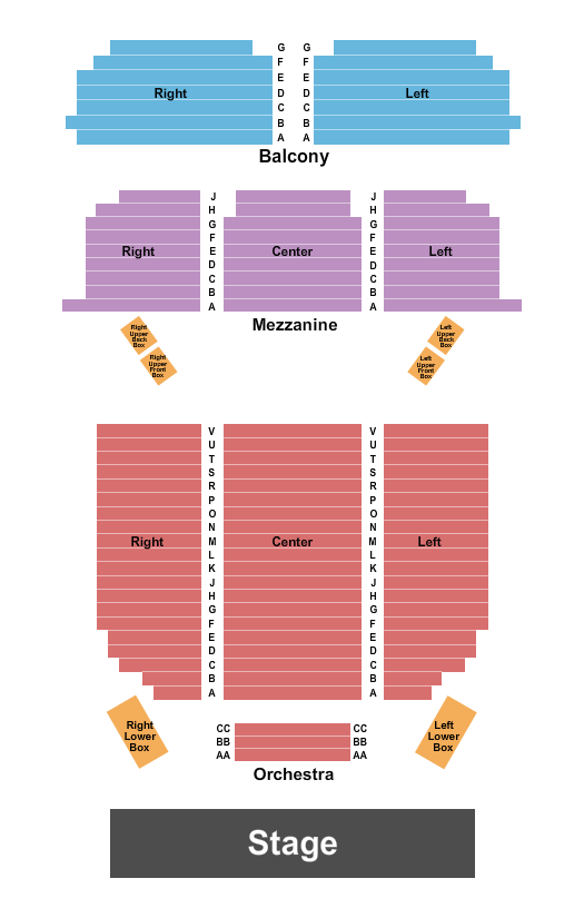 Rodale Community Room at Miller Symphony Hall Endstage Seating Chart
