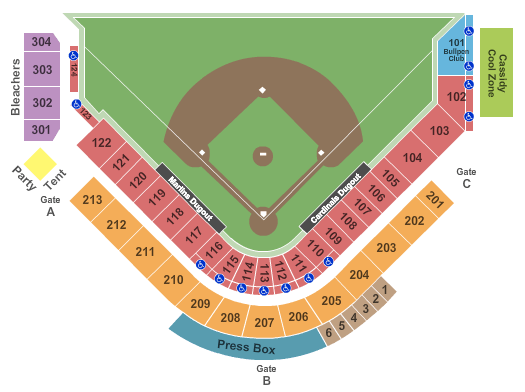 Roger Dean Stadium Baseball 2 Seating Chart