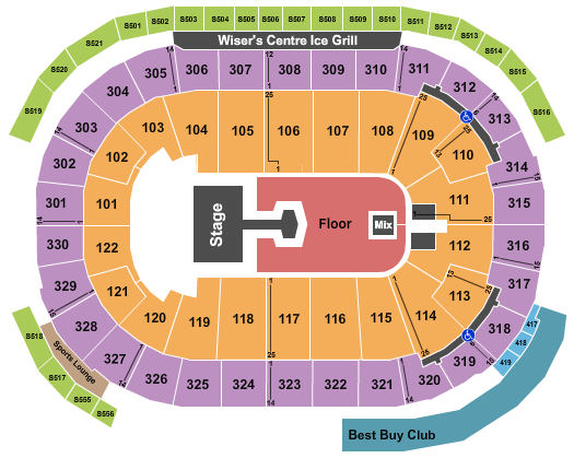 Rogers Arena Arkells Seating Chart