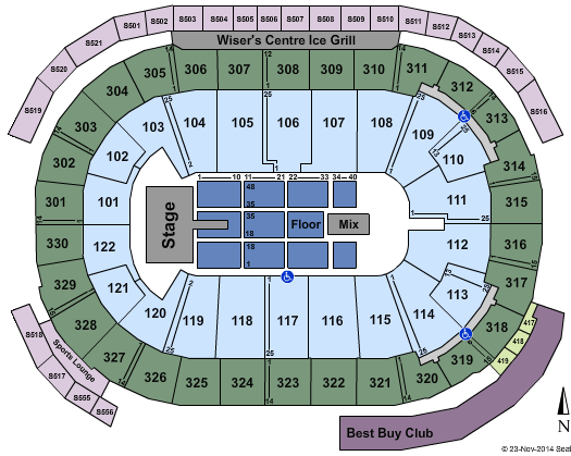 Rogers Arena Barry Manilow Seating Chart