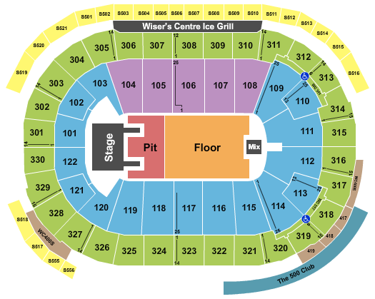 Rogers Arena Blink 182 Seating Chart