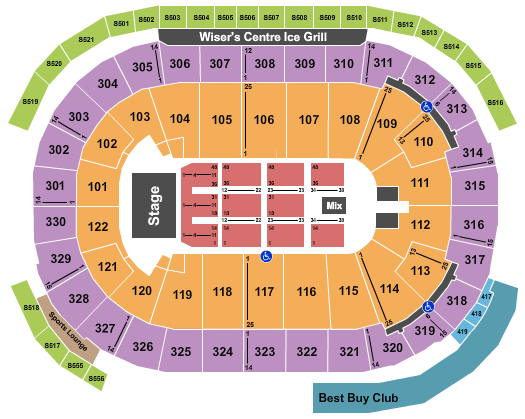 Rogers Arena Bob Seger Seating Chart