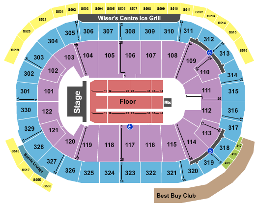 Rogers Arena Bryan Adams Seating Chart