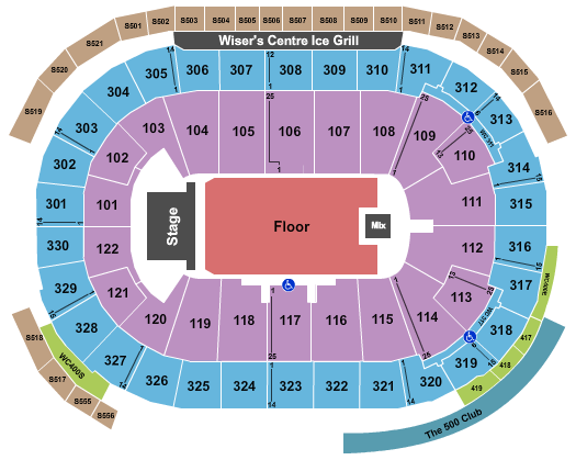 Rogers Arena Bryan Adams-2 Seating Chart