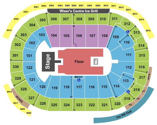 Rogers Arena Burna Boy Seating Chart