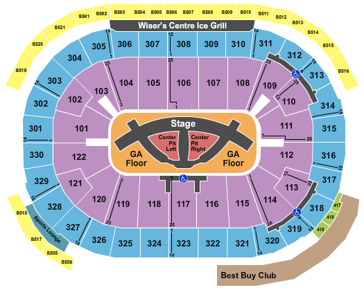 Rogers Arena Carrie Underwood Seating Chart
