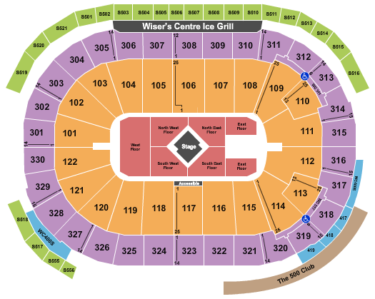 Rogers Arena Center Stage 2 Seating Chart