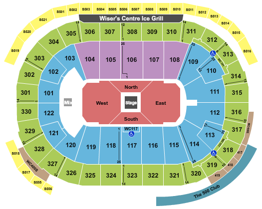 Rogers Arena Center Stage 3 Seating Chart