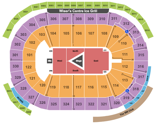 Rogers Arena Center Stage Seating Chart