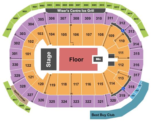 Rogers Arena Cher Seating Chart