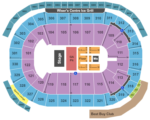 Rogers Arena Chris Stapleton Seating Chart