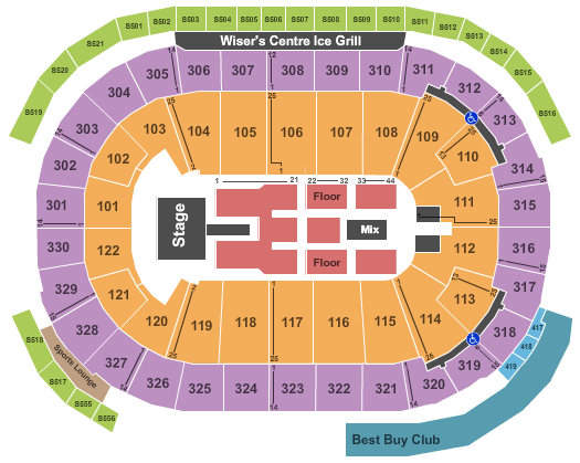 Rogers Arena Def Leppard Seating Chart
