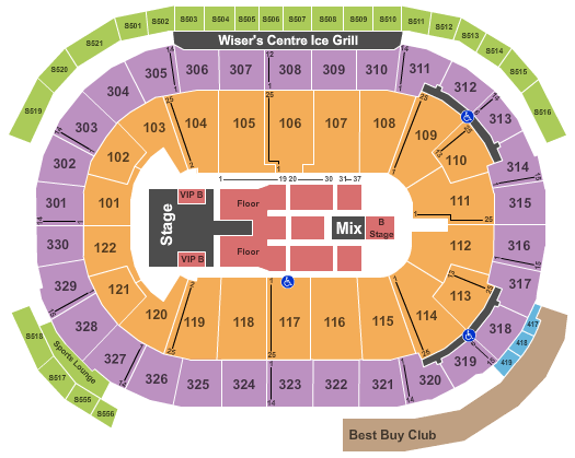 Rogers Arena Demi Lovato Seating Chart