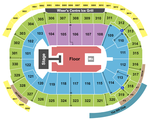 Rogers Arena (formerly General Motors Place) Seating Chart